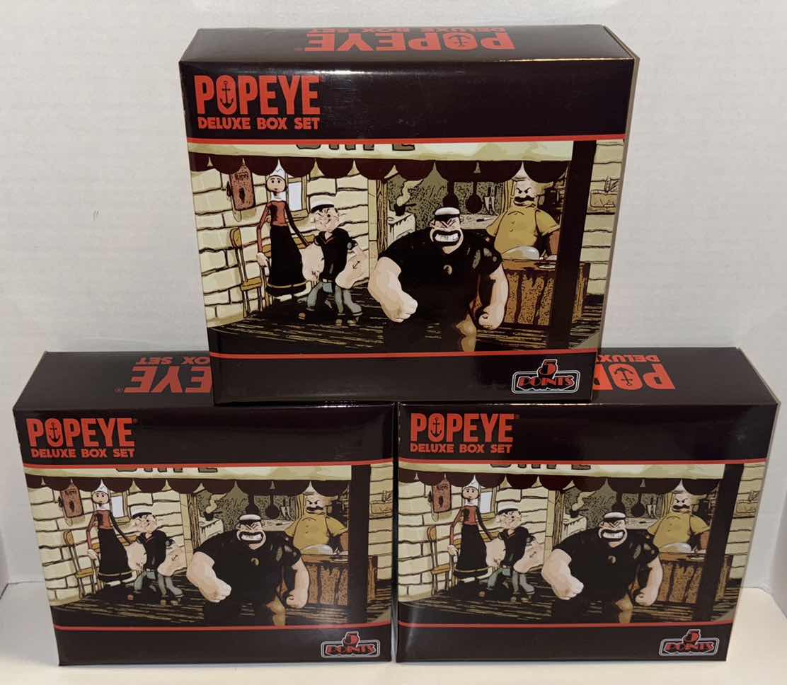 Photo 1 of NEW 3-PACK MEZCO TOYZ 5 POINTS POPEYE DELUXE BOX SET