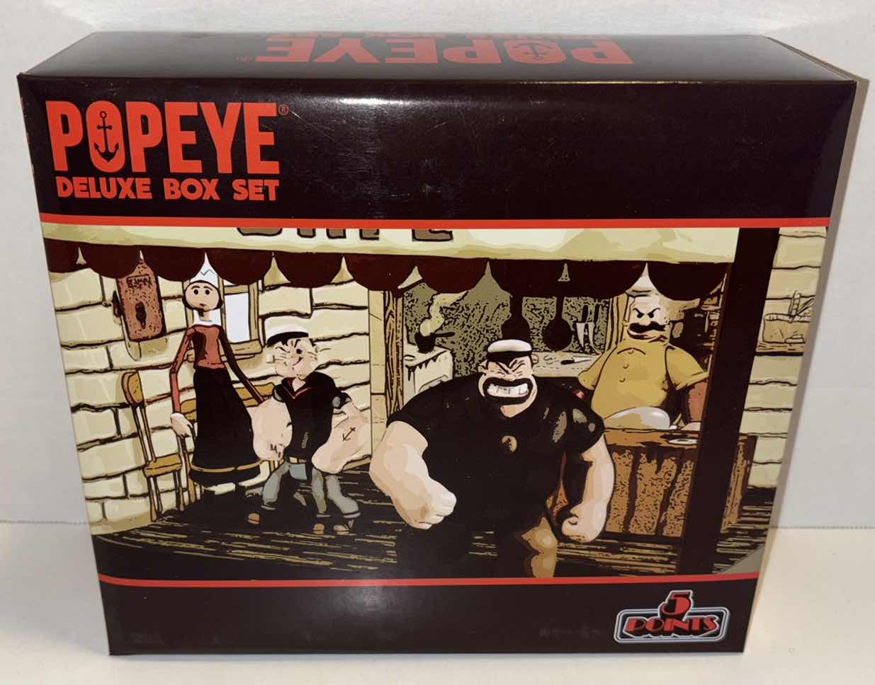 Photo 1 of NEW MEZCO TOYZ 5 POINTS POPEYE DELUXE BOX SET (1)