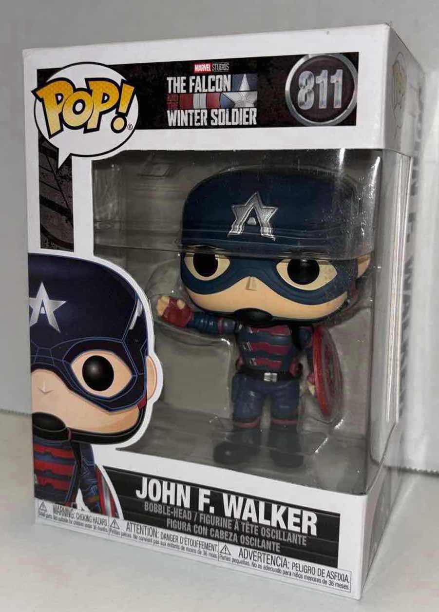 Photo 1 of NEW FUNKO POP! MARVEL BOBBLE-HEAD VINYL FIGURE, THE FALCON AND THE WINTER SOLDIER #811 JOHN F. WALKER