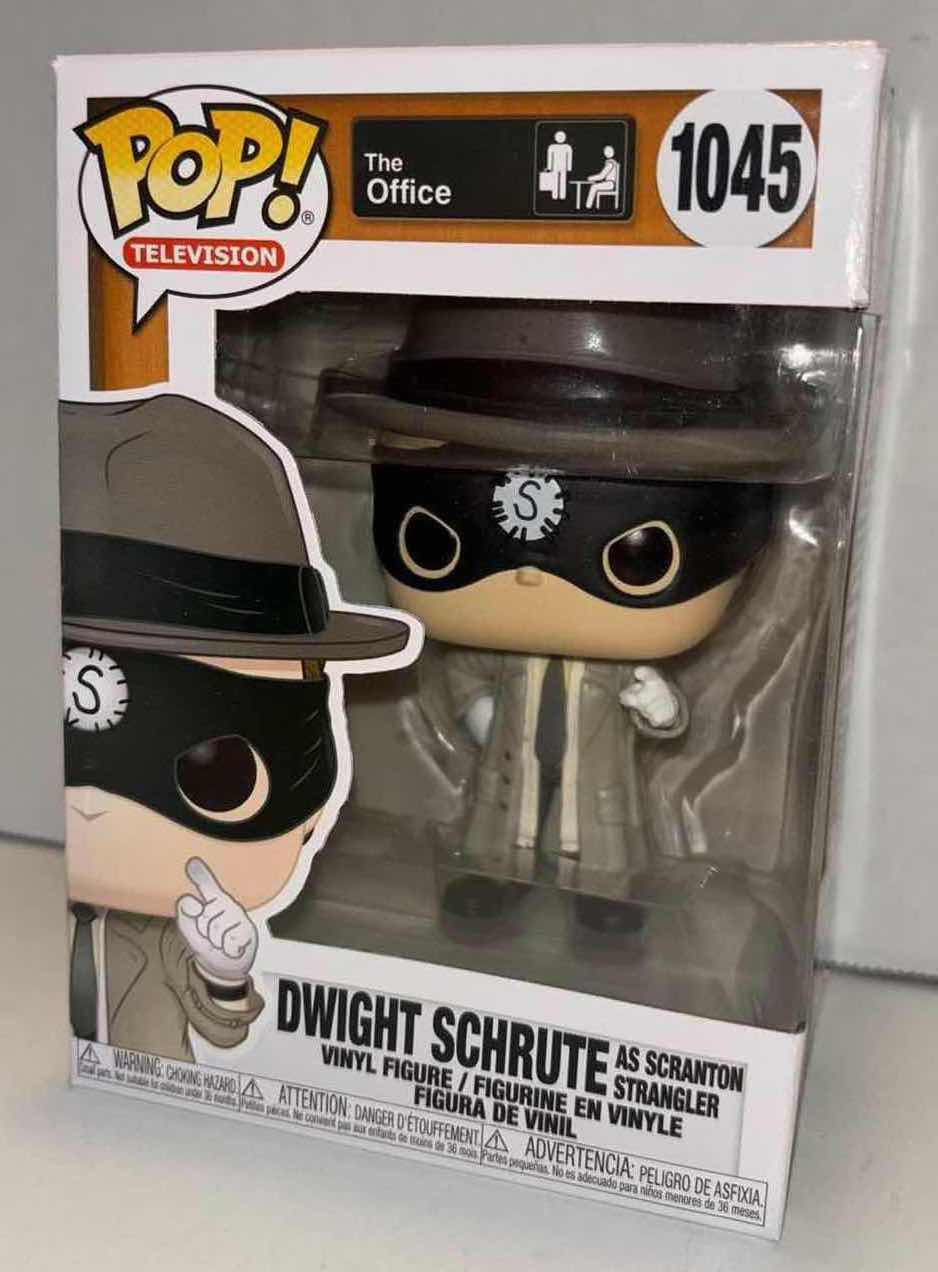 Photo 1 of NEW FUNKO POP! TELEVISION THE OFFICE VINYL FIGURE, #1045 DWIGHT SCHRUTE AS SCRANTON STRANGLER