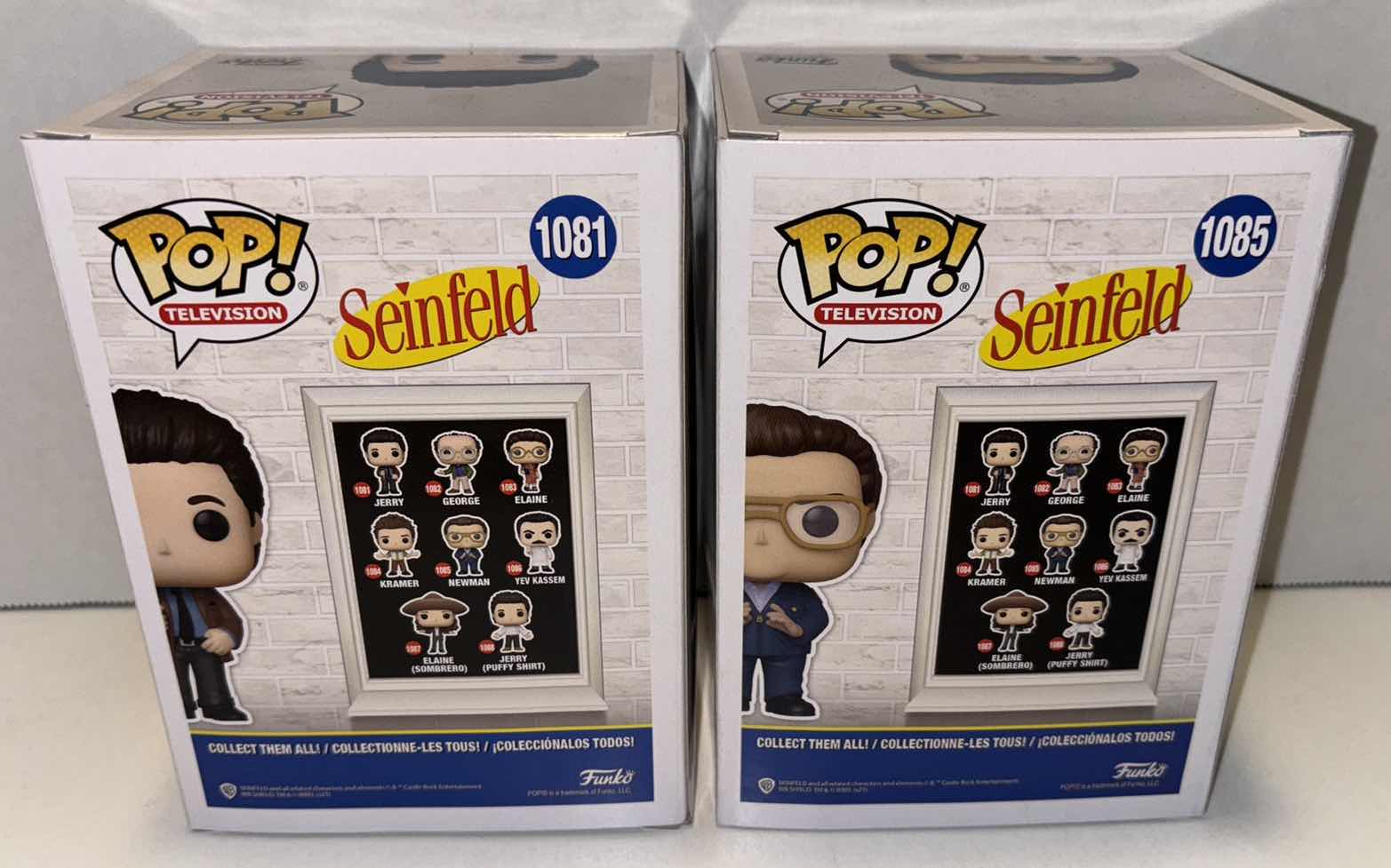Photo 1 of NEW FUNKO POP! TELEVISION 2-PACK SEINFELD VINYL FIGURE, #1081 JERRY (DOING STAND-UP) & #1085 NEWMAN THE MAILMAN