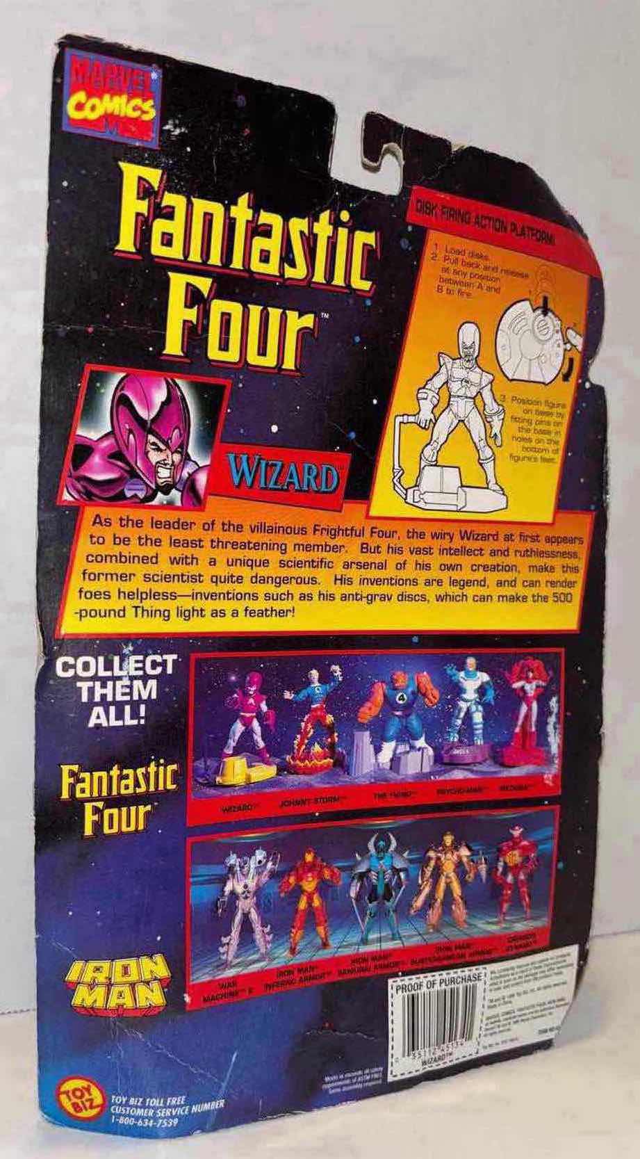 Photo 2 of NEW 1996 TOY BIZ MARVEL COMICS FANTASTIC FOUR ACTION FIGURE & ACCESSORIES, “WIZARD” W DISK FIRING ACTION PLATFORM