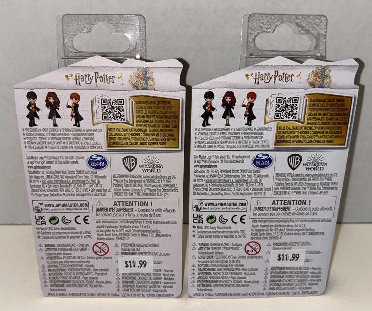 Photo 1 of NEW 2-PACK SPIN MASTER WIZARDING WORLD HARRY POTTER MAGICAL MINIS 3” FIGURE, “HARRY POTTER” & “RON WEASLEY”