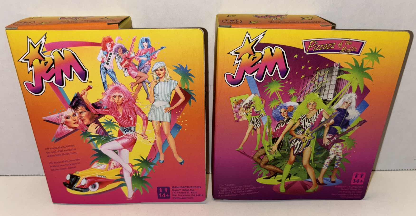 Photo 3 of NEW 2-PACK HASBRO REACTION FIGURES JEM 4” MINI FIGURE & ACCESSORIES, “JEM/JERRICA” & “PIZZAZZ OF THE MISFITS”