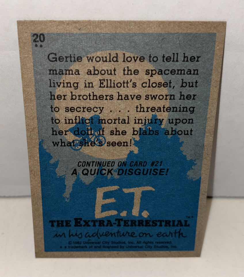 Photo 1 of VINTAGE TOPPS 1982 “ET THE EXTRA-TERRESTRIAL” MOVIE TRADING CARDS (7)