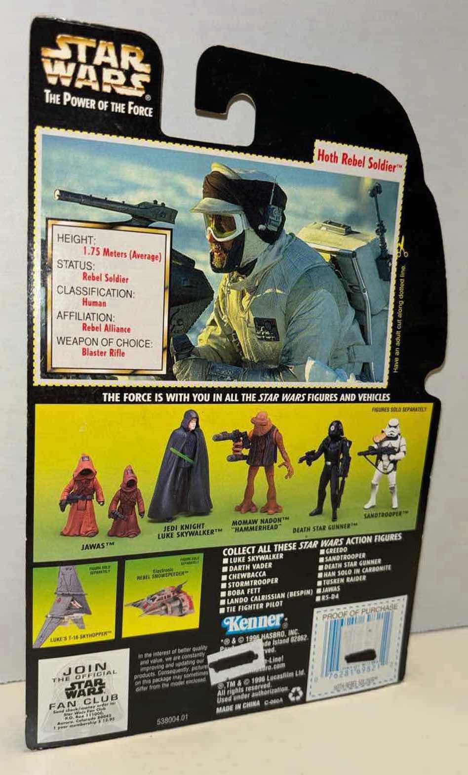 Photo 1 of NEW KENNER STAR WARS THE POWER OF THE FORCE ACTION FIGURE, HOTH REBEL SOLDIER W SURVIVAL BACKPACK & BLASTER RIFLE (1)