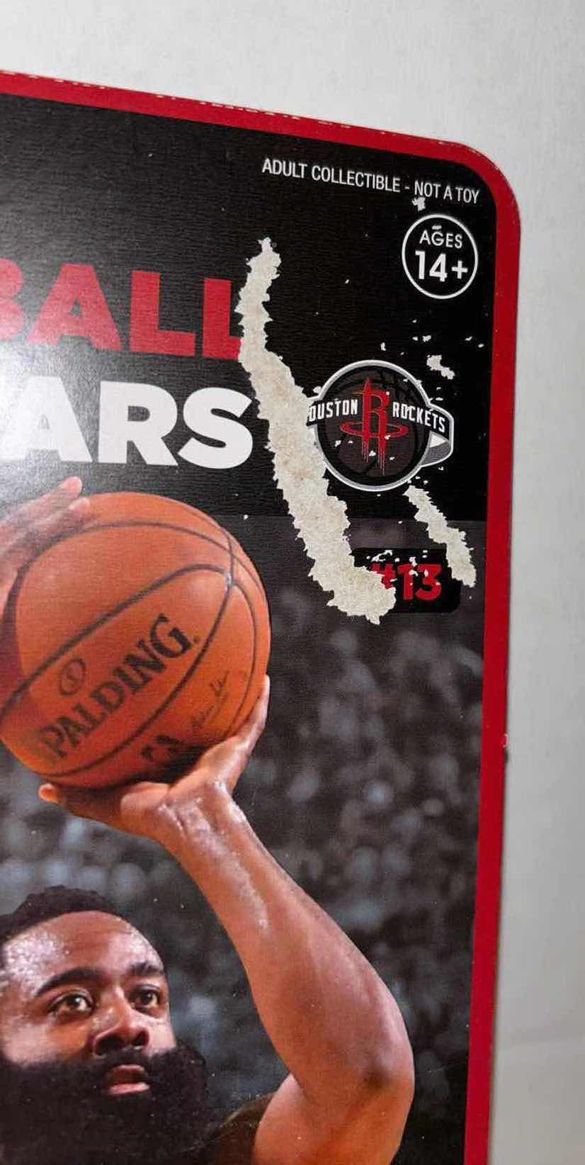 Photo 1 of NEW SUPER7 SUPERSPORTS NBA BASKETBALL SUPERSTARS REACTION FIGURE #13 HOUSTON ROCKETS “JAMES HARDEN” (1)