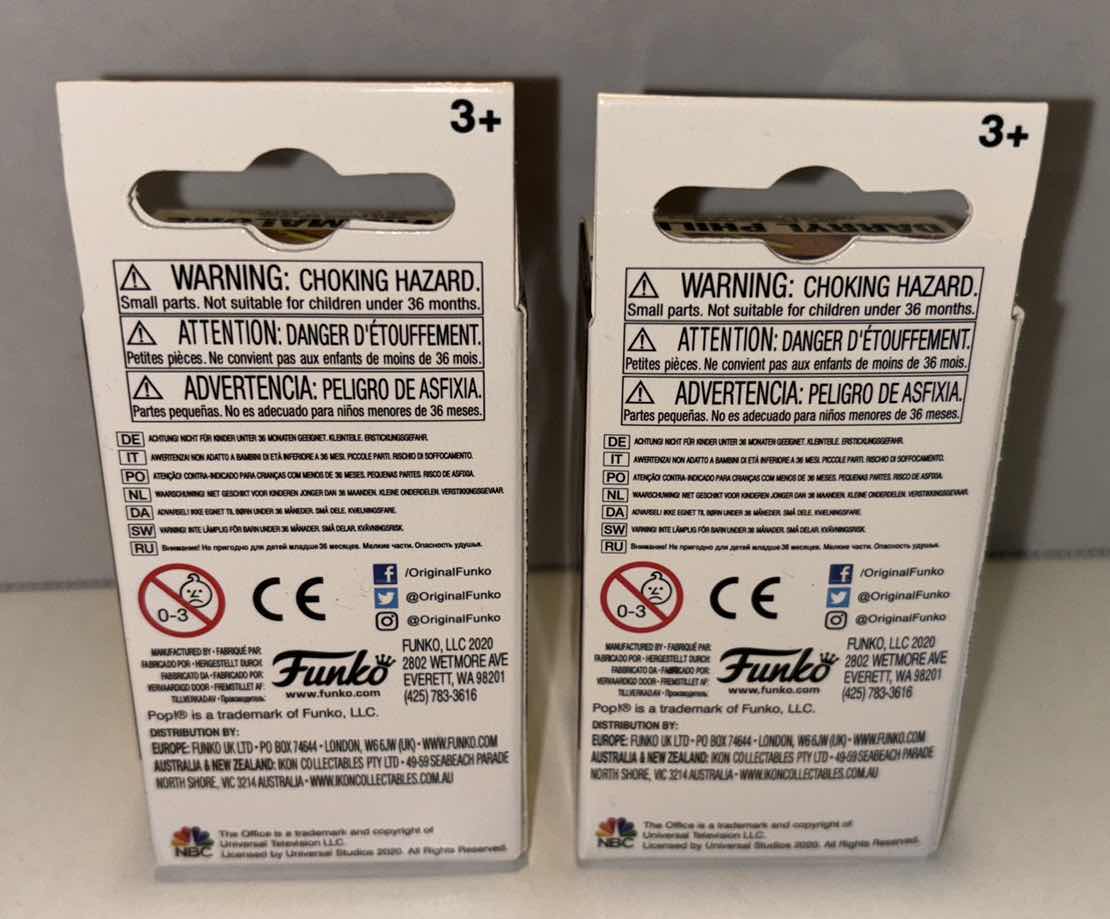 Photo 1 of NEW 2-PACK FUNKO POP! POCKET KEYCHAIN, THE OFFICE “ DARRYL PHILBIN” & “KEVIN MALONE”