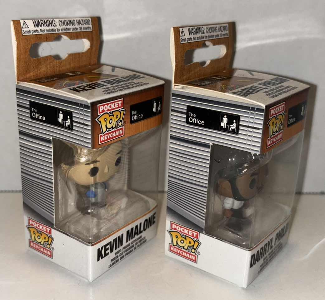 Photo 1 of NEW 2-PACK FUNKO POP! POCKET KEYCHAIN, THE OFFICE “ DARRYL PHILBIN” & “KEVIN MALONE”