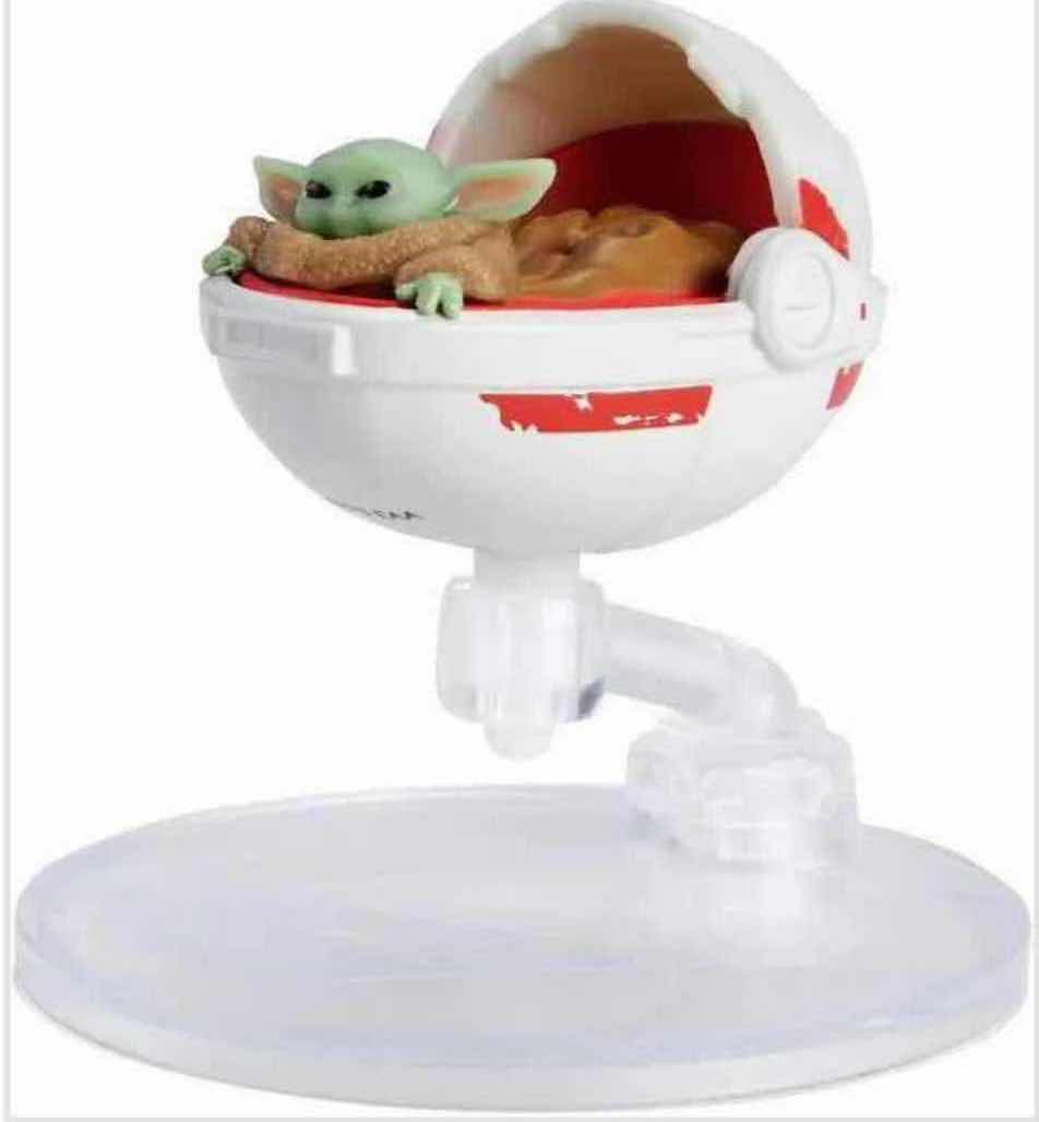 Photo 1 of NEW 2-PACK MATTEL HOT WHEELS STAR WARS STARSHIPS DIE-CAST VEHICLE, THE MANDALORIAN “THE CHILD HOVER PRAM” & “VULTURE DROID”