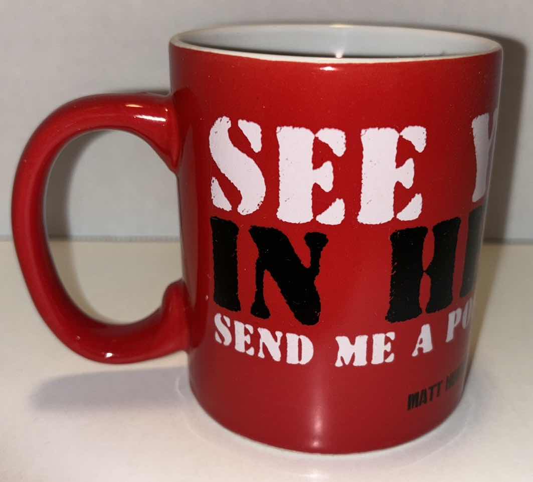 Photo 1 of NEW SD TOYS TOUGH GUY INVASION U.S.A. CHUCK NORRIS “SEE YOU IN HELL” CERAMIC MUG