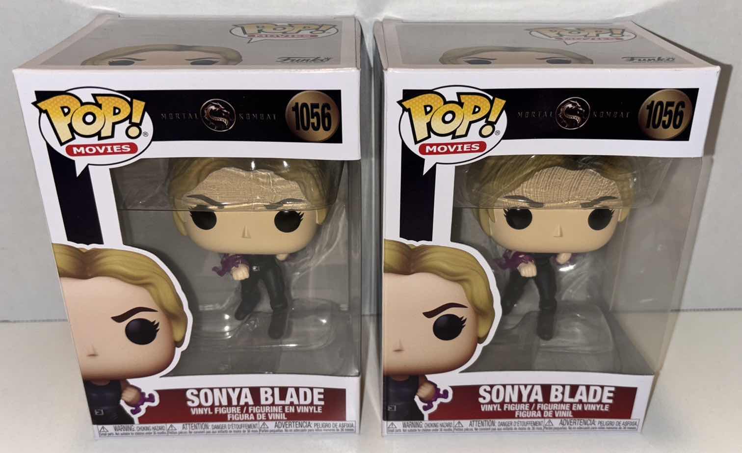 Photo 1 of NEW 2-PACK FUNKO POP! MOVIES VINYL FIGURE, MORTAL KOMBAT #1056 SONYA BLADE