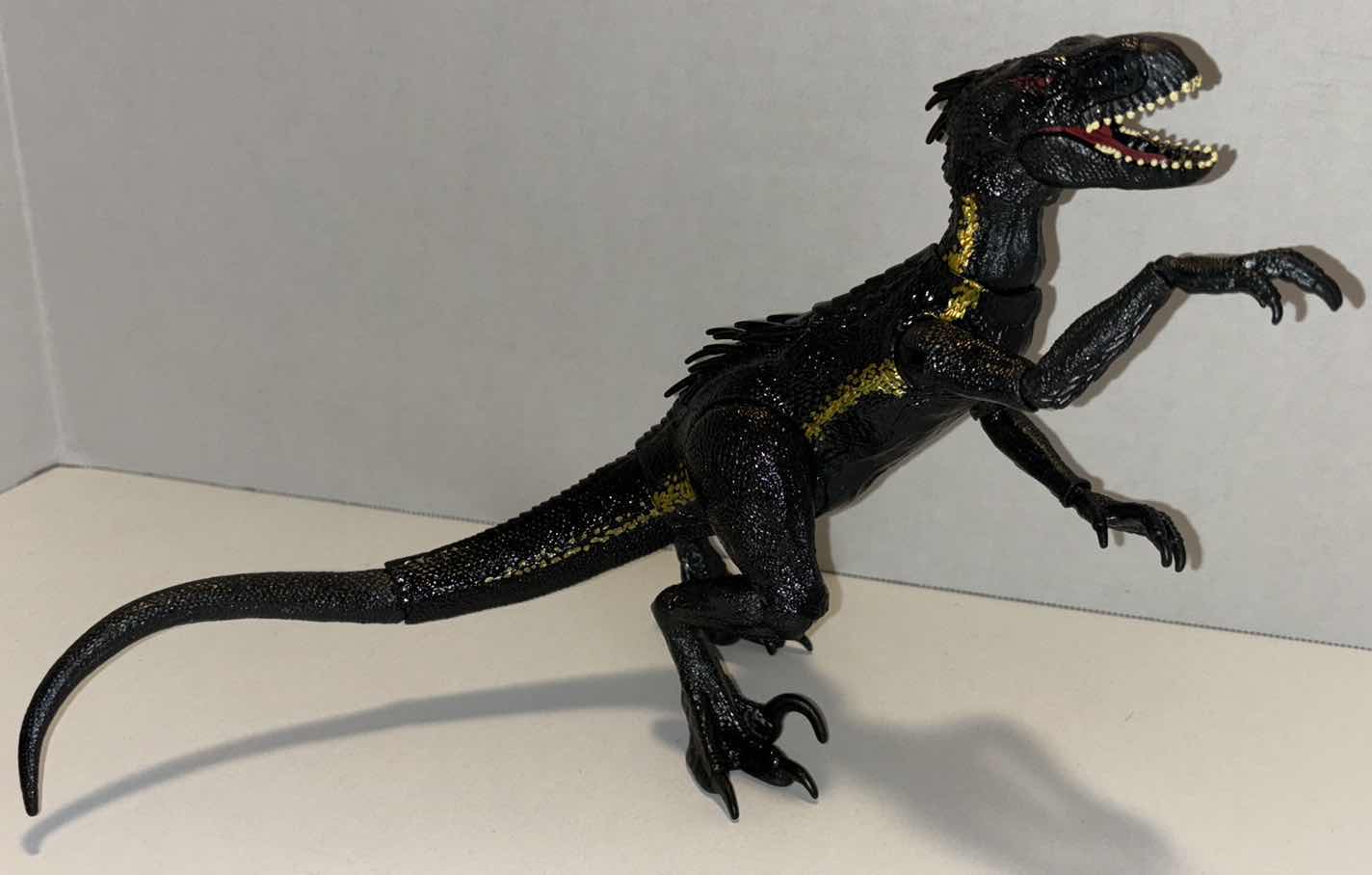 Photo 1 of JURASSIC WORLD DINOSAUR ACTION FIGURES (4 PCS- JW 14” FALLEN KINGDOM INDORAPTOR, JW SLASH N BATTLE SCORPIOS REX, JW ATTACK STEGOSAURUS &  JW ROARIVORES BARYONYX)