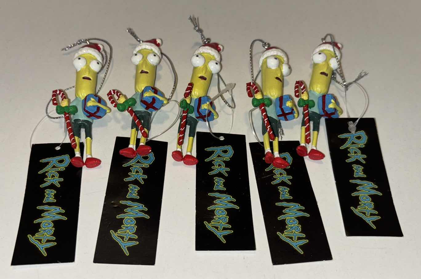 Photo 1 of NEW ADULT SWIM RICK AND MORTY 2 HANDCRAFTED GLASS ORNAMENTS & 5 PC KURT S. ADLER “MR. POOPY BUTT” ORNAMENTS