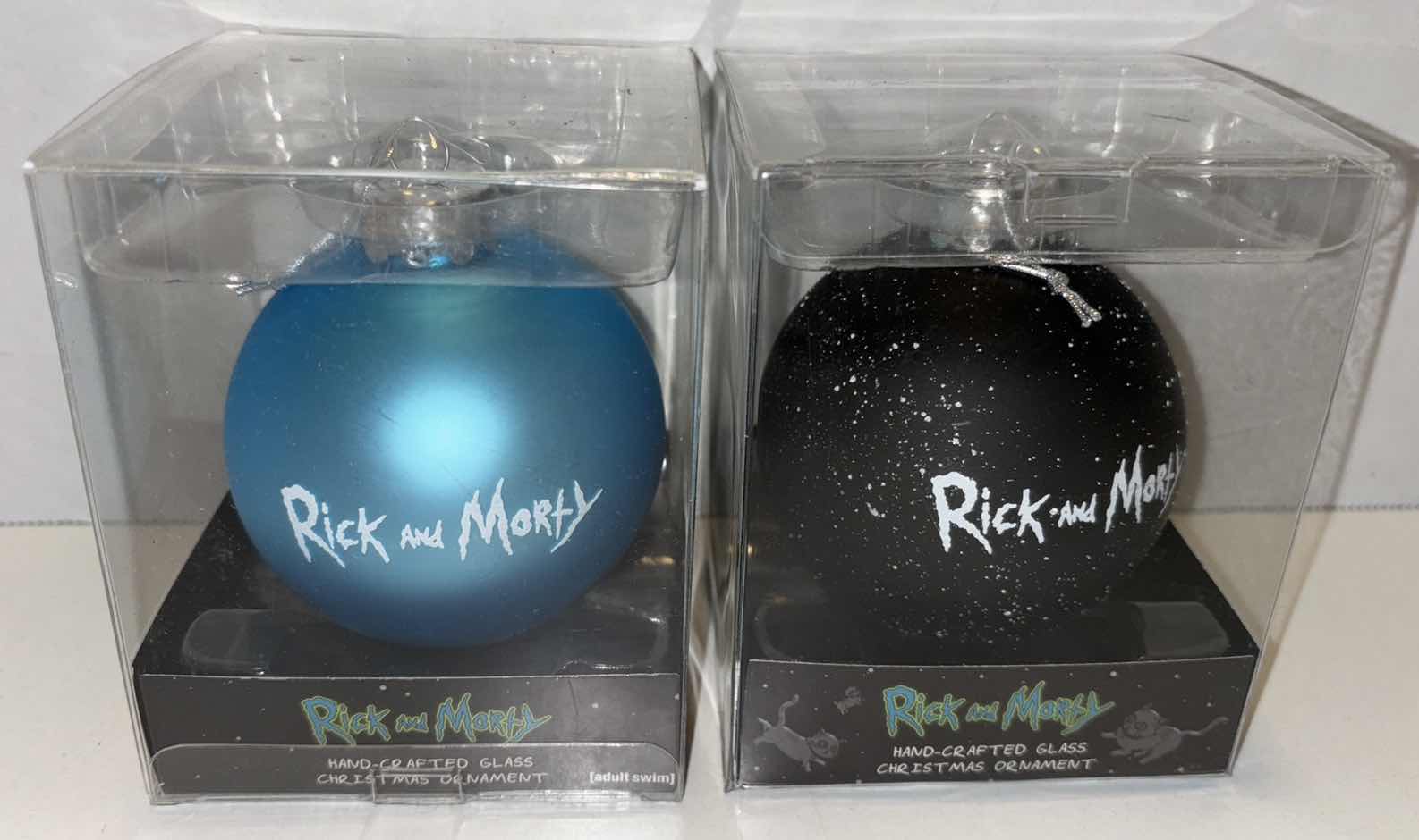 Photo 5 of NEW ADULT SWIM RICK AND MORTY 2 HANDCRAFTED GLASS ORNAMENTS & 5 PC KURT S. ADLER “MR. POOPY BUTT” ORNAMENTS