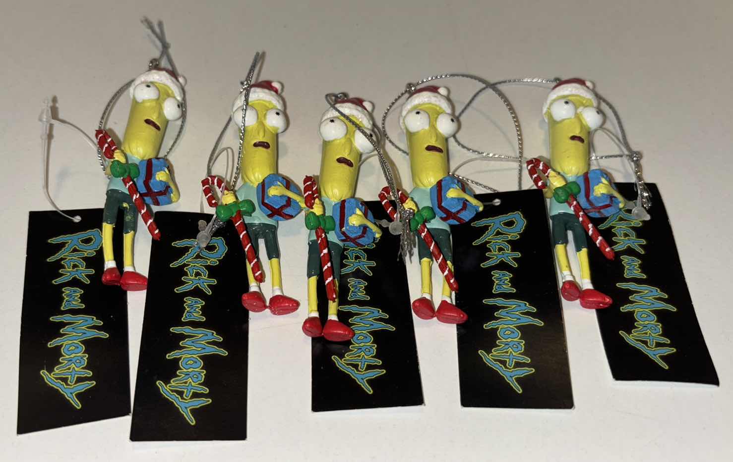 Photo 1 of NEW ADULT SWIM RICK AND MORTY 2 HANDCRAFTED GLASS ORNAMENTS & 5 PC KURT S. ADLER “MR. POOPY BUTT” ORNAMENTS