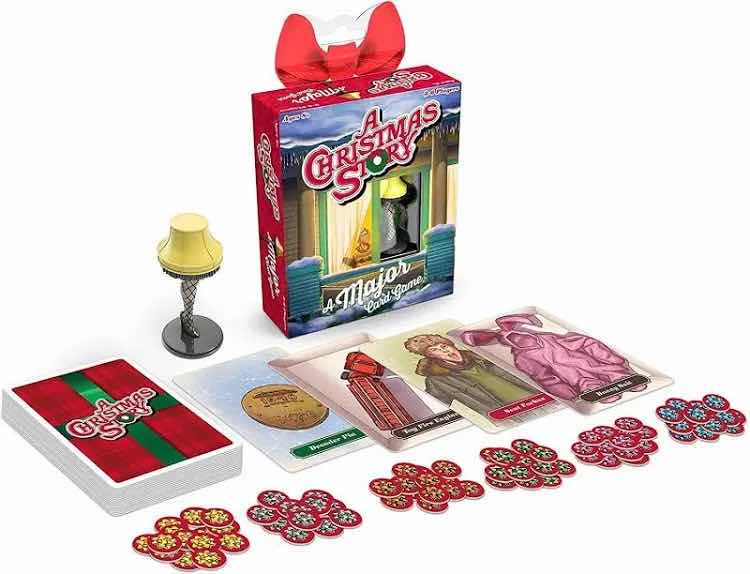 Photo 1 of NEW FUNKO GAMES A CHRISTMAS STORY “A MAJOR CARD GAME” & NECA A CHRISTMAS STORY LEG LAMP TALKING KEYCHAIN (2)