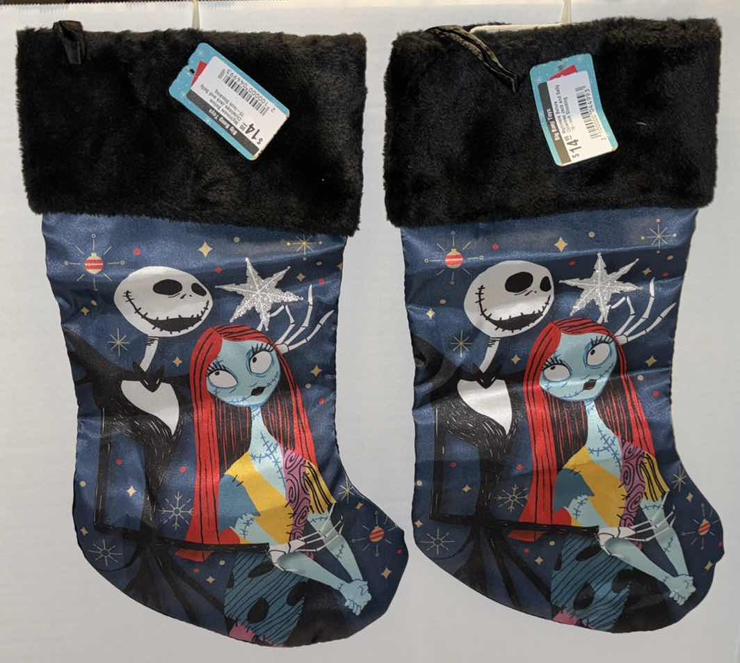 Photo 1 of BRAND NEW KURT S ADLER NIGHTMARE BEFORE CHRISTMAS JACK & SALLY CHRISTMAS STOCKING (2)