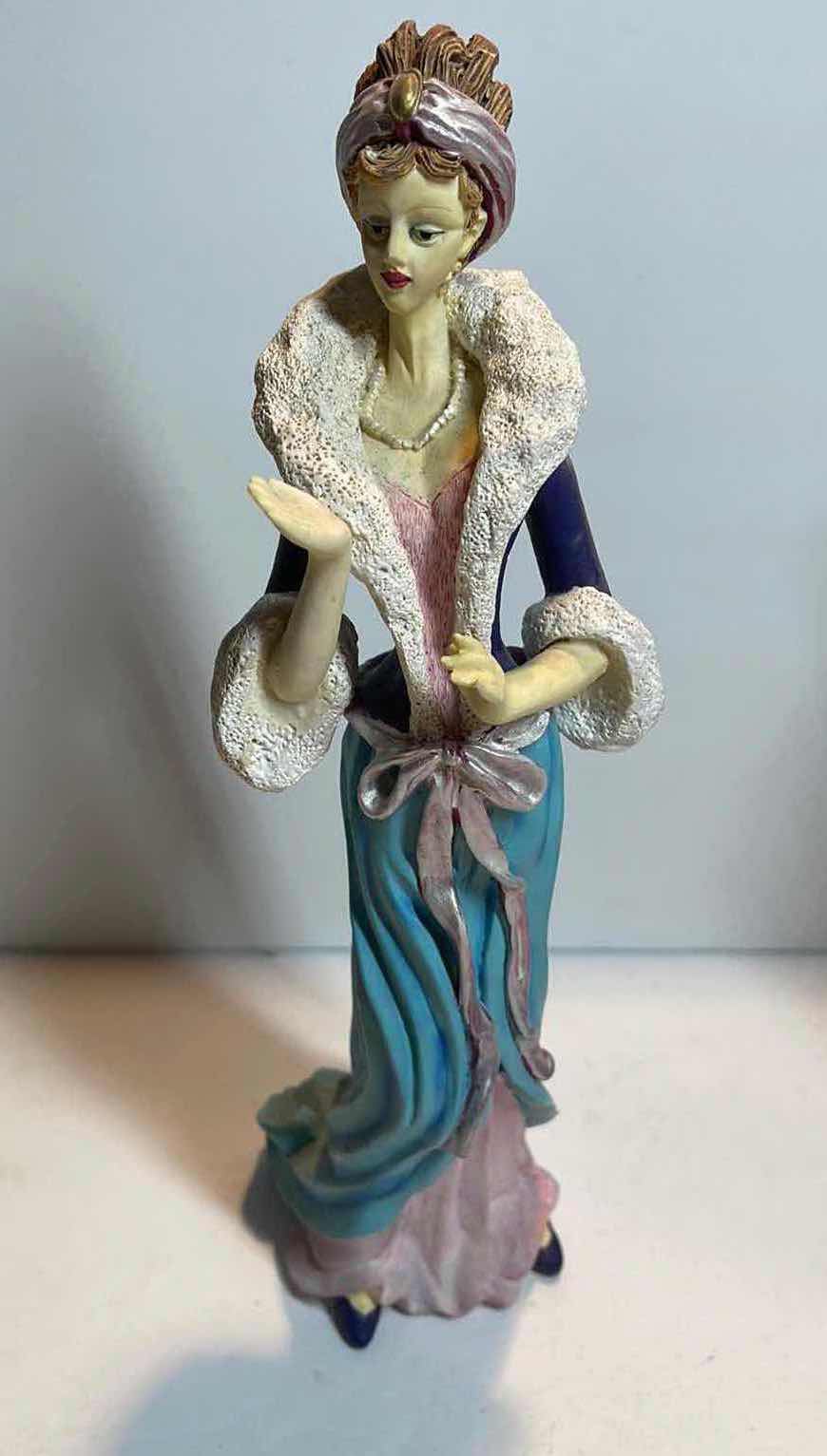 Photo 1 of ART DECO STYLE RESIN LADY FIGURINES