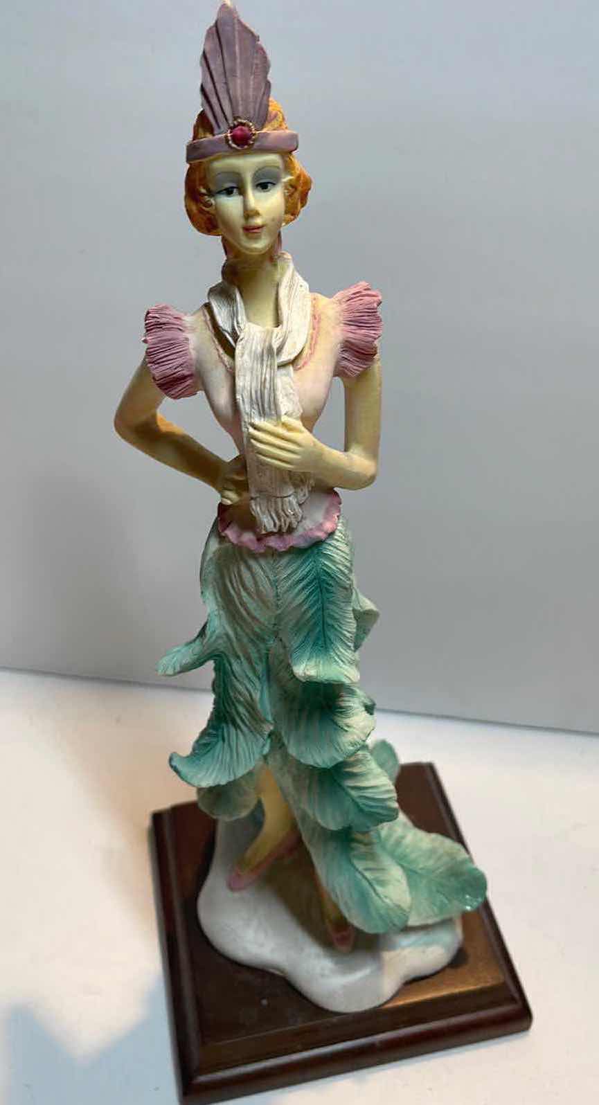 Photo 1 of ART DECO STYLE RESIN LADY FIGURINES
