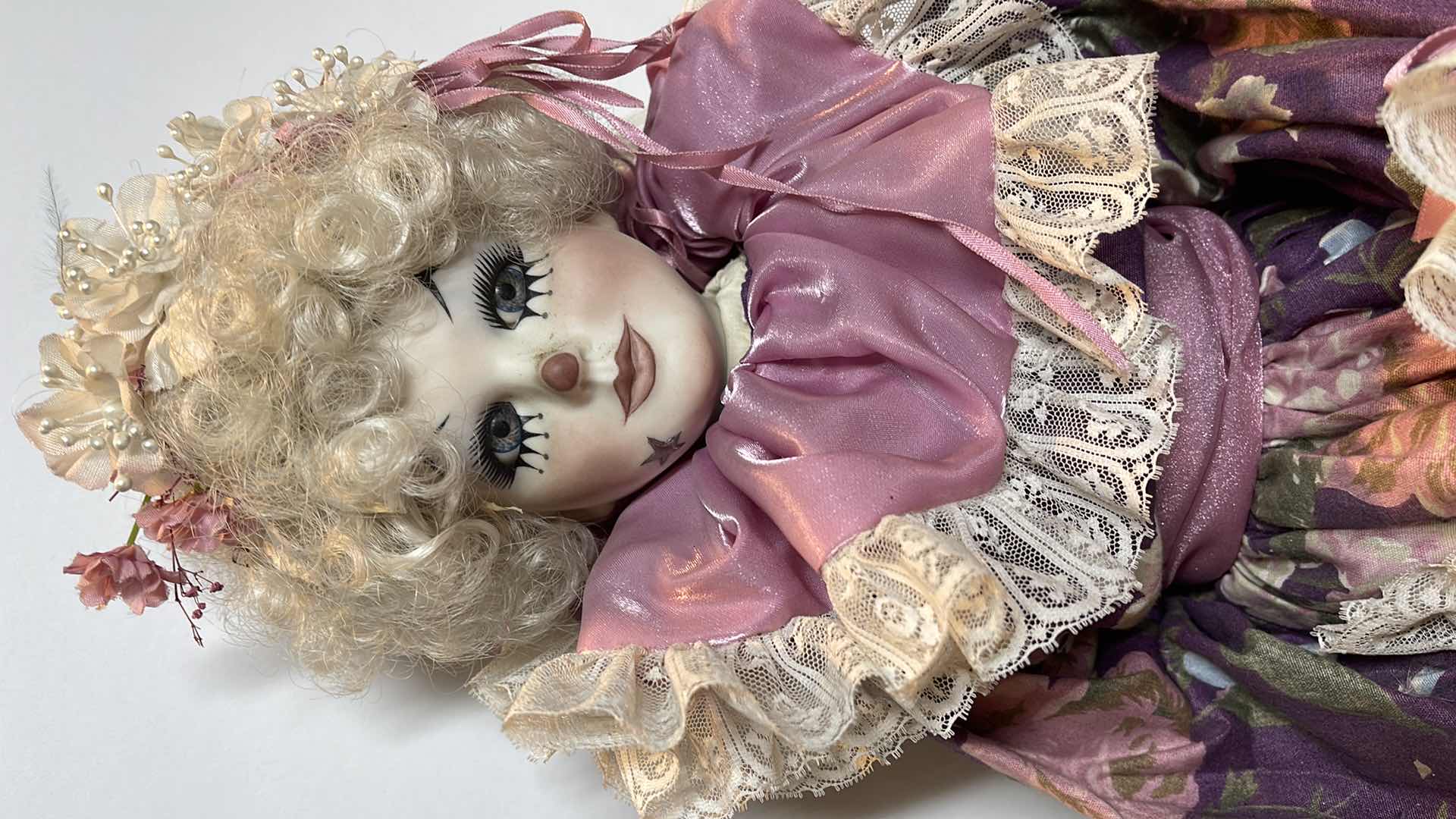 Photo 1 of VINTAGE PORCELAIN CLOWN DOLLS