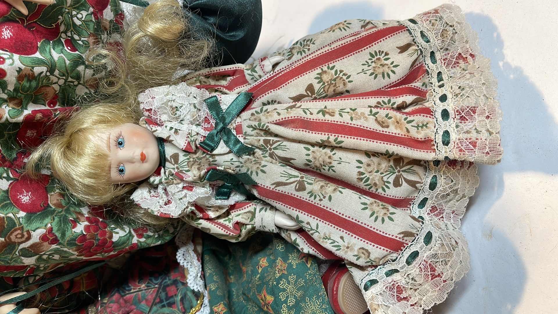 Photo 1 of VINTAGE PORCELAIN CHRISTMAS DOLLS
