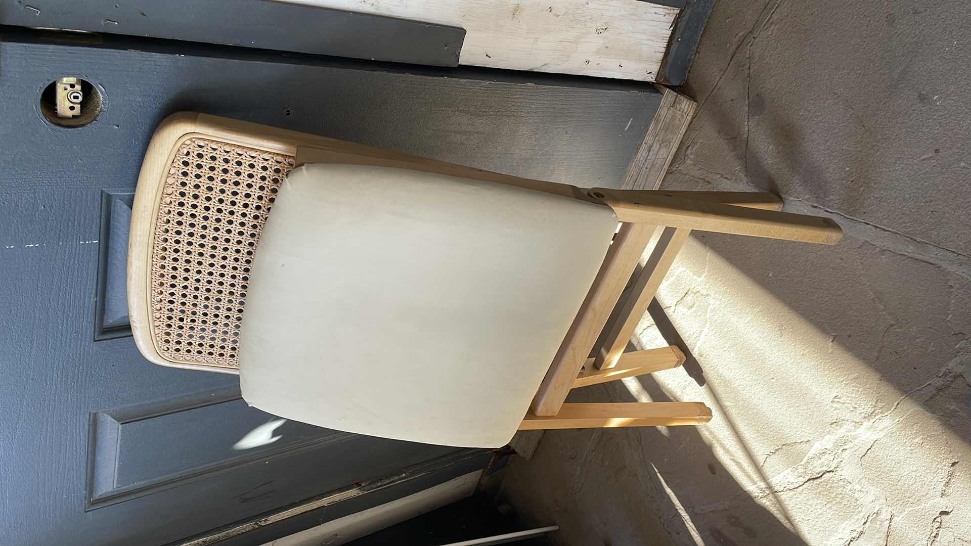 Photo 1 of MCM FOLDING SOLID WOOD SIDE CHAIR WITH w/ CAIN BACK