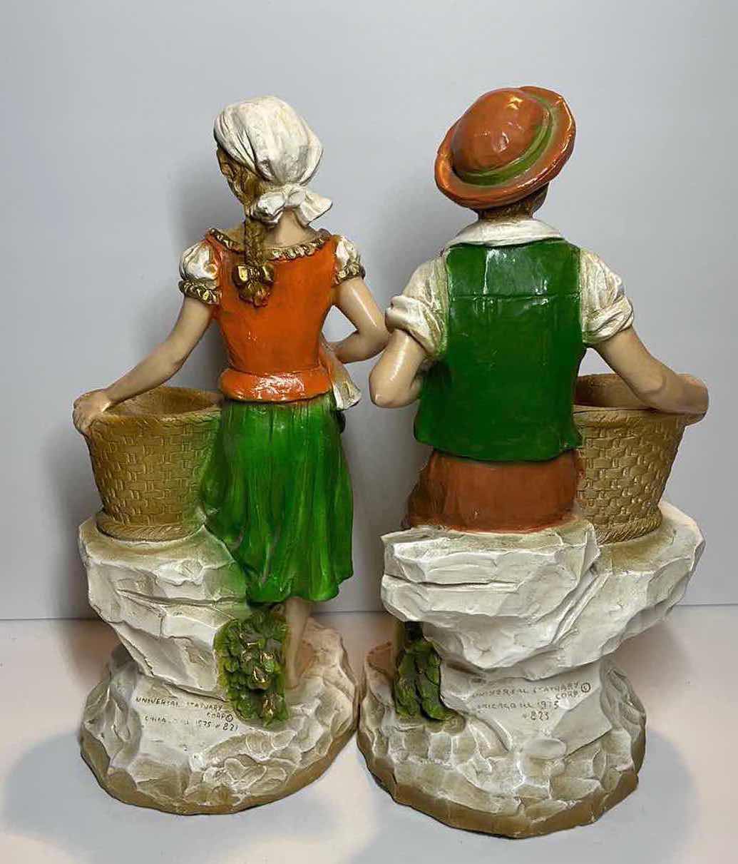 Photo 1 of VINTAGE UNIVERSAL STATUARY STAUES GIRL AND BOY