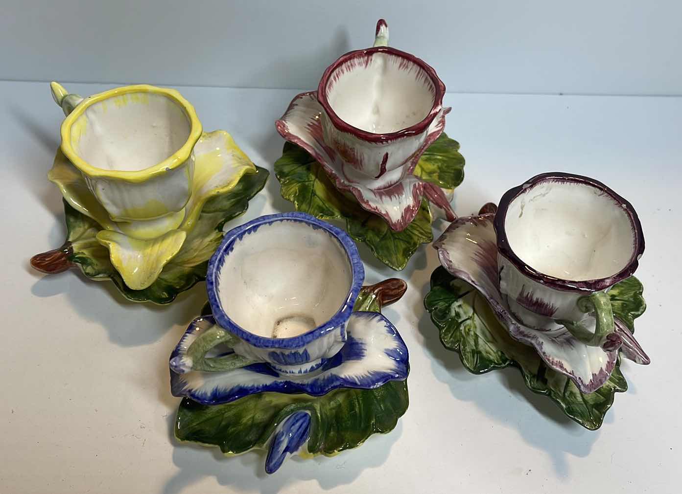 Photo 1 of CHADWICK PORCELAIN FLOWER TEA CUPS, AND TEA POT