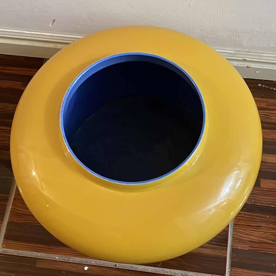 Photo 1 of ASIAN VINTAGE ENAMELED POT 16.5” x 11”