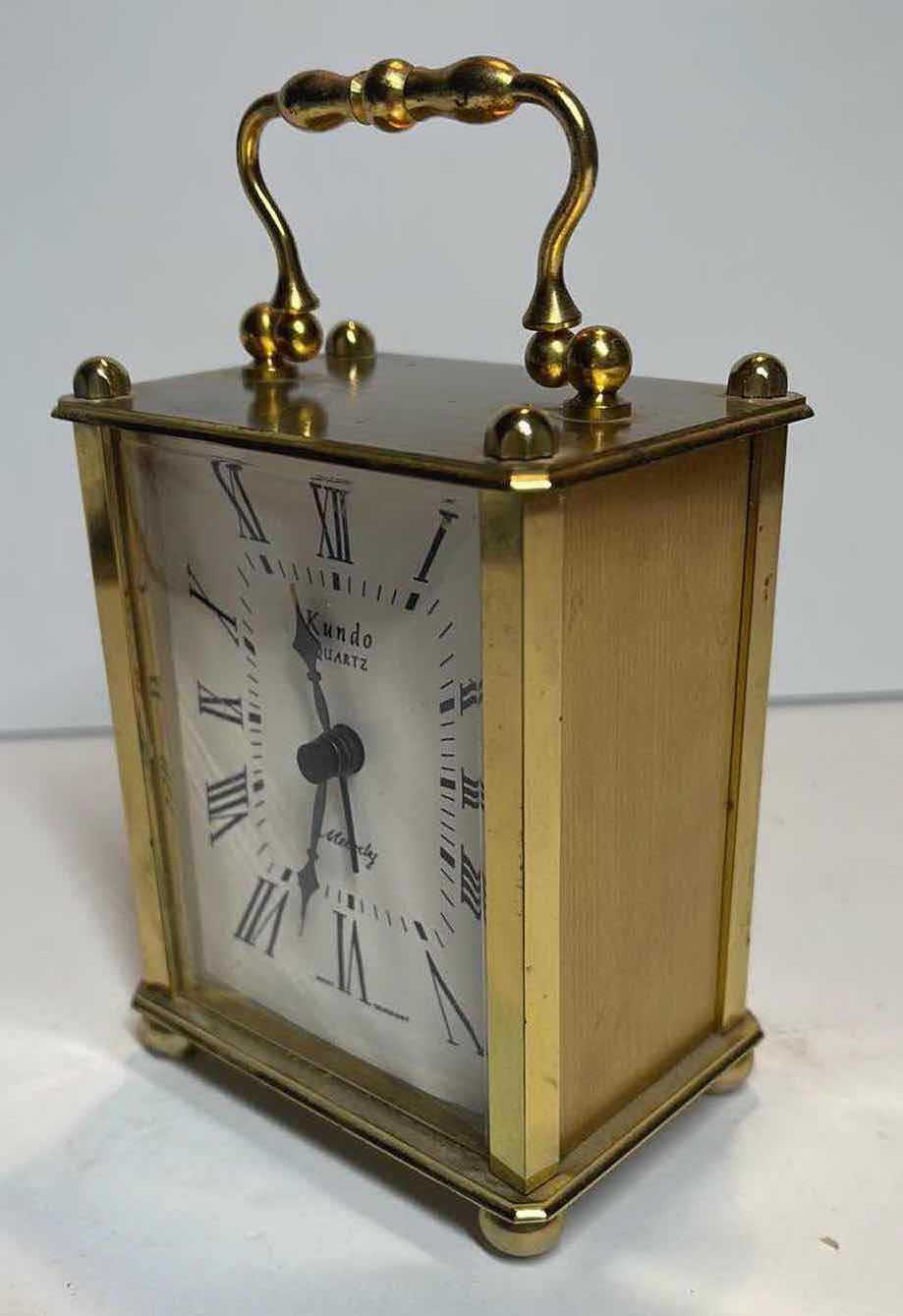 Photo 1 of KUNDO WEST GERMANY QUARTS MELODY DESK / MANTLE CLOCK