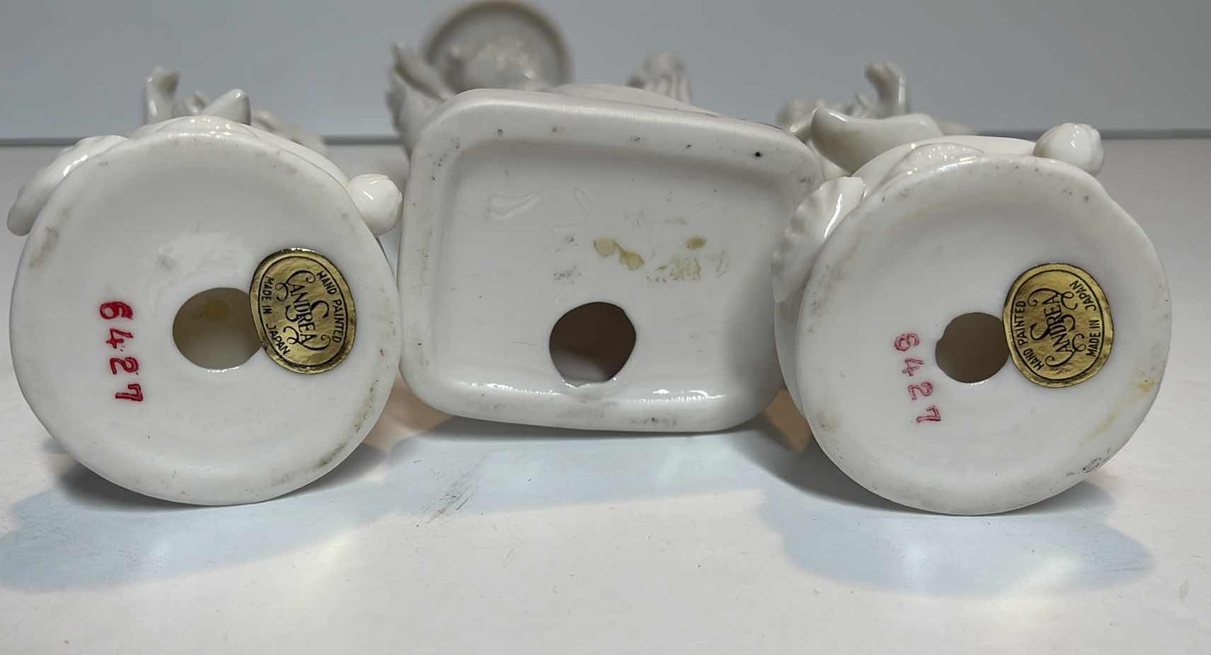 Photo 1 of 20th CENTURY BLANC DE CHINE PORCELAIN GEISHA FIGURINES 12 "  H x 3 "  D x 3.5" W