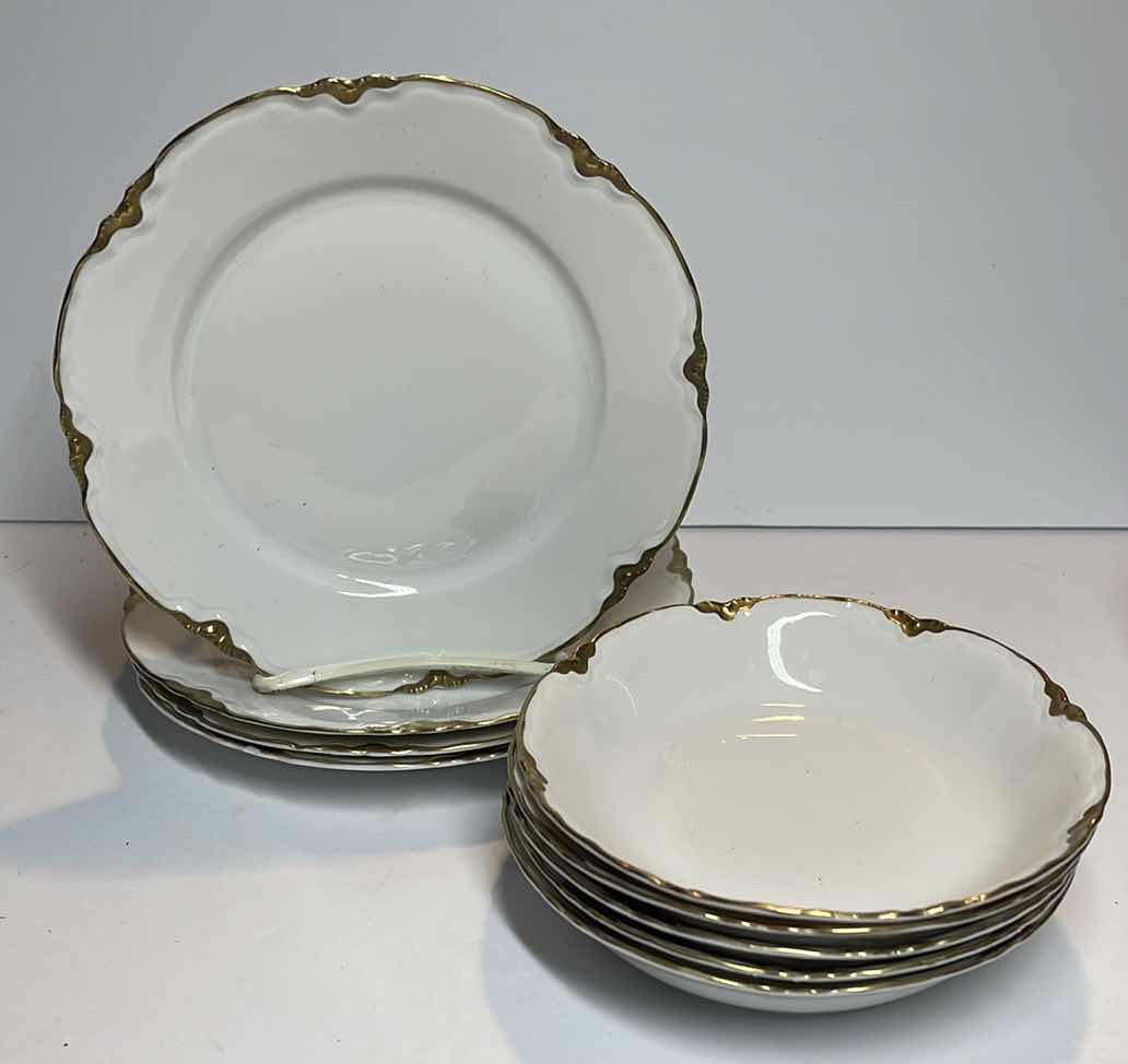 Photo 1 of HUTSCHENREUTHER LHS SELB THE BLENHEIM BAVARIA DISHES GOLD RIMMED PLATES