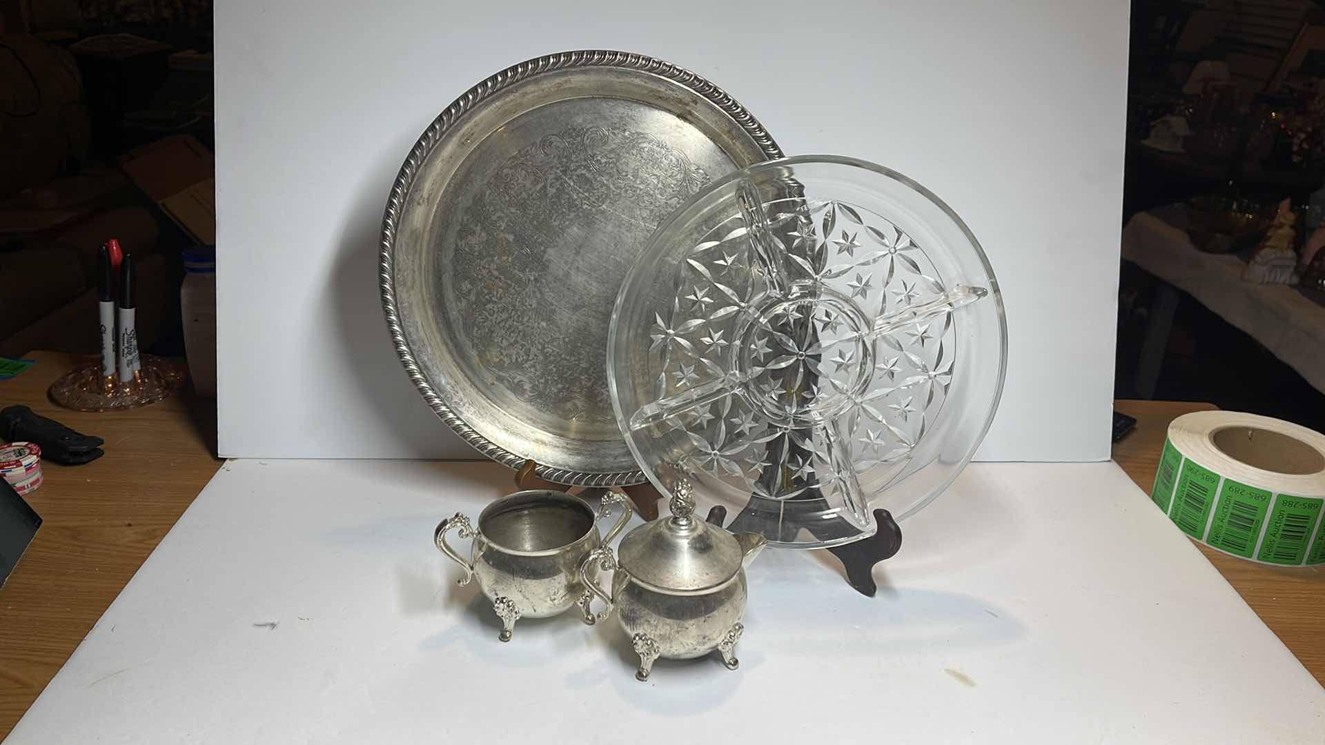 Photo 1 of VINTAGE SERVING DISHES AND HANDCRAFTED DOILIES