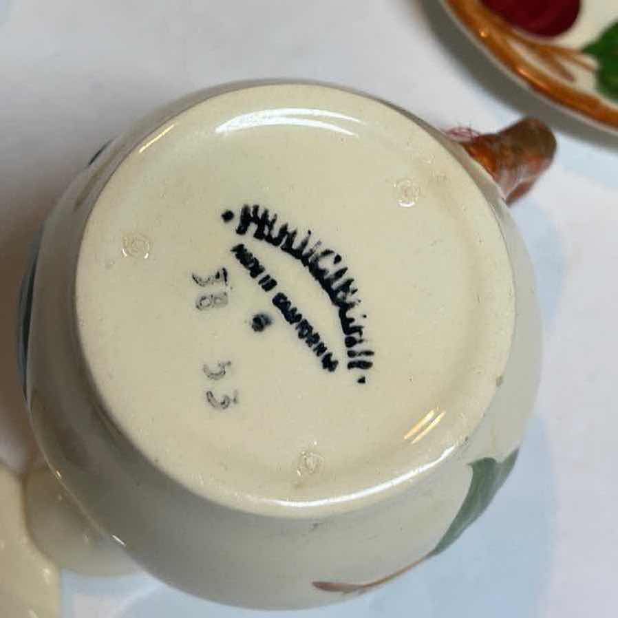 Photo 1 of VINTAGE FRANCISCAN EARTHWARE APPLE COLLECTION - 
TEA CUPS AND SUCERS W/ CREAM AND SUGAR - MORE OF THIS COLLECTION IN AUCTION