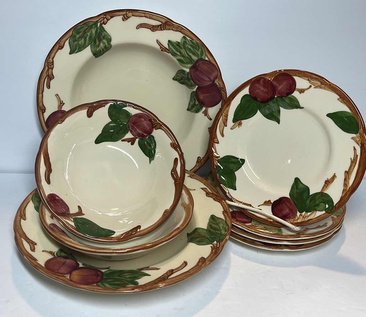 Photo 1 of VINTAGE FRANCISCAN EARTHWARE APPLE COLLECTION - 2 SOUP BOWLS -2 DESSERT BOWLS - 4 SALAD PLATES - MORE OF THIS COLLECTION IN AUCTION