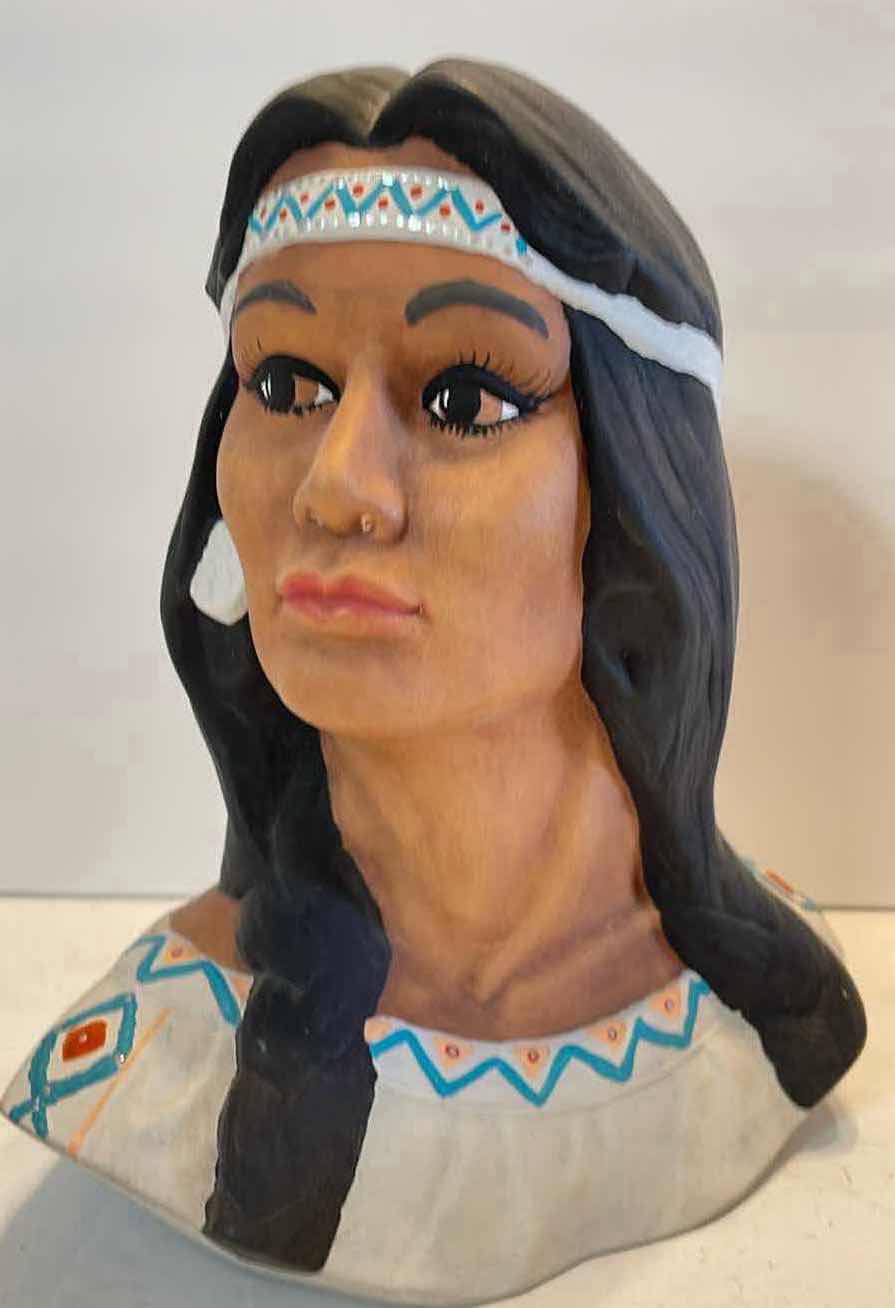 Photo 1 of CERAMIC NATIVE AMERICAN LADY HEAD