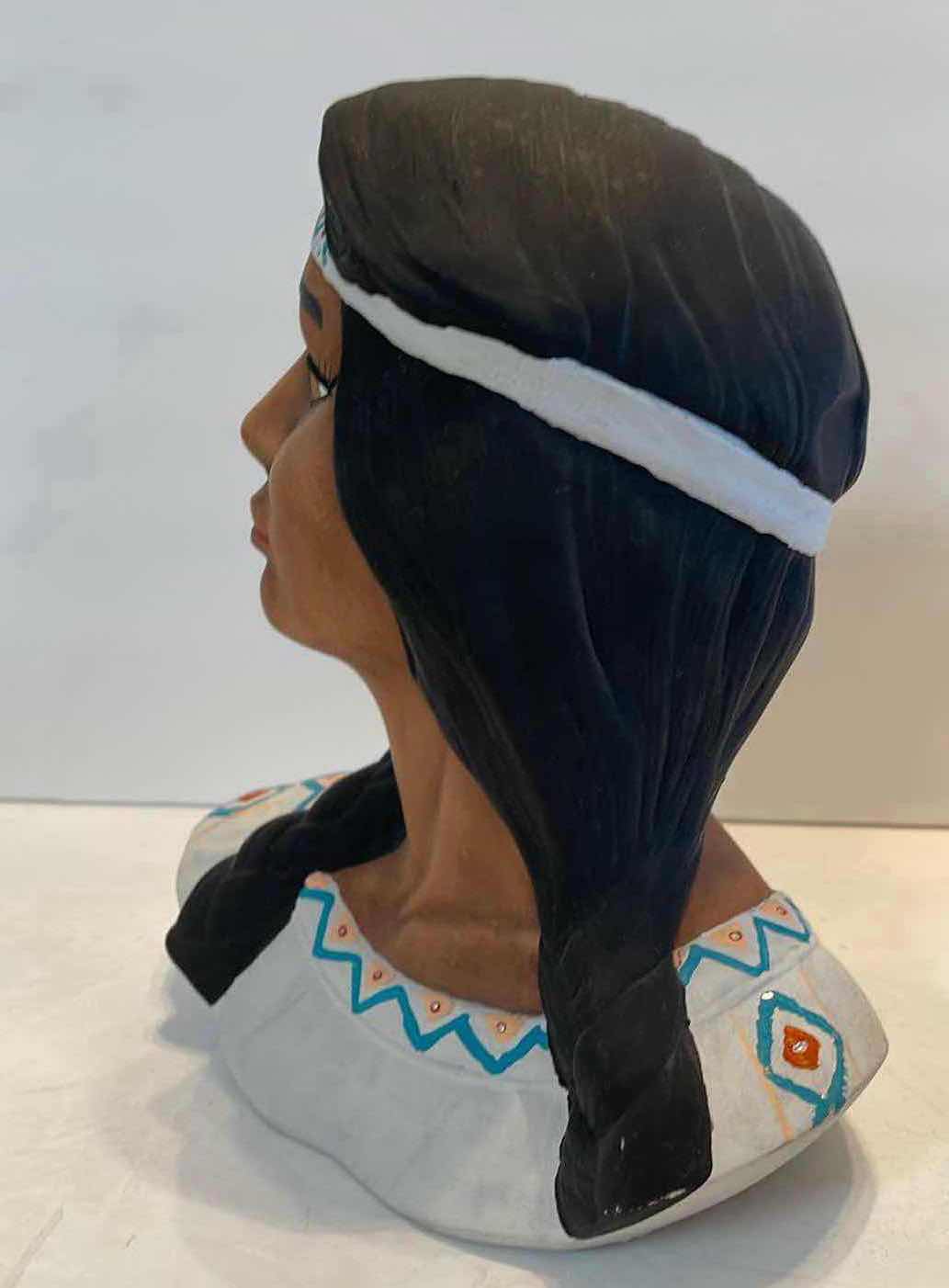 Photo 1 of CERAMIC NATIVE AMERICAN LADY HEAD