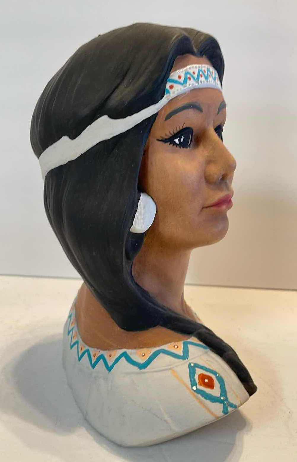 Photo 1 of CERAMIC NATIVE AMERICAN LADY HEAD