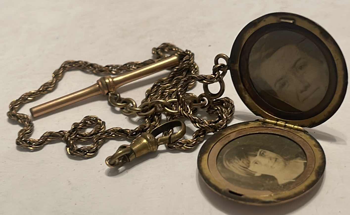 Photo 1 of ANTIQUE BRASS LOCKET W INITIAL "A"