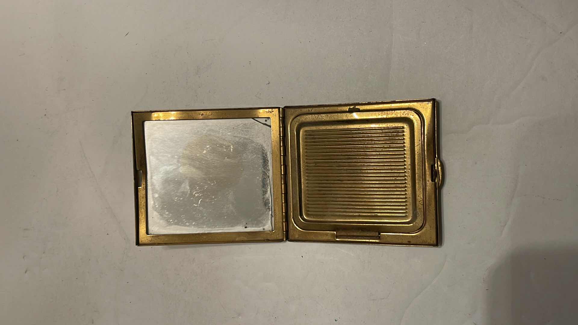 Photo 1 of JEWELRY BOX & BRASS FLORAL COMPACT