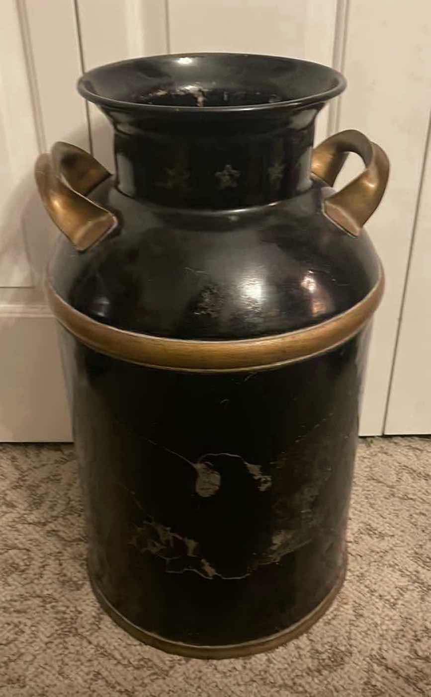 Photo 1 of ANTIQUE 10 GALLON MILK JUG WITH LID - RETAIL VALUE $260.00