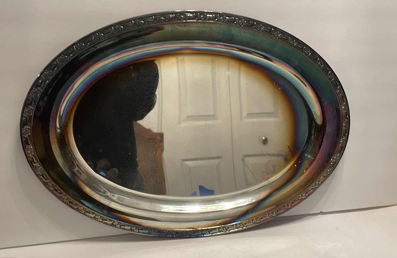 Photo 1 of ONE CRYSTAL GLASS SERVING DISH AND SERVING PLATTER