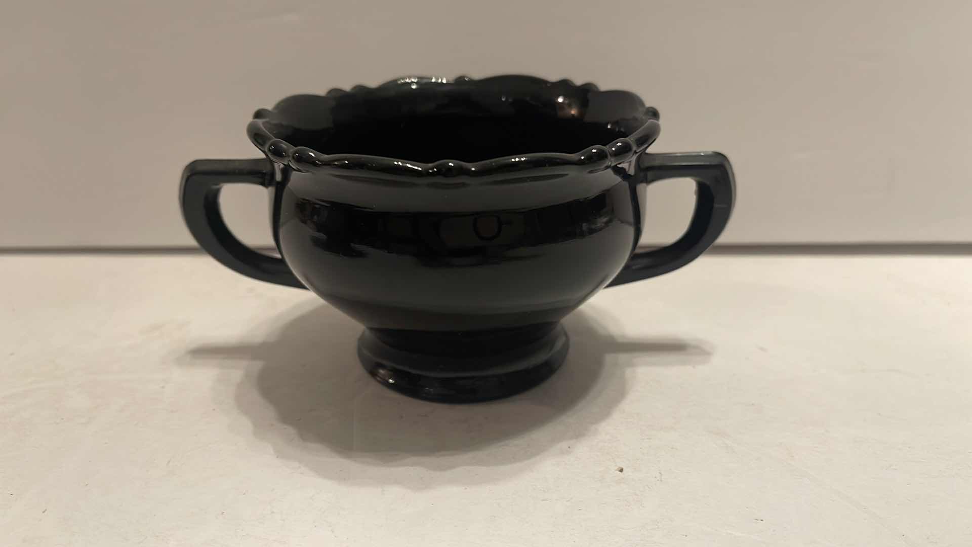 Photo 1 of MCM BLACK CRYSTAL FRUIT BOWL OR CENTERPIECE HOME DECOR