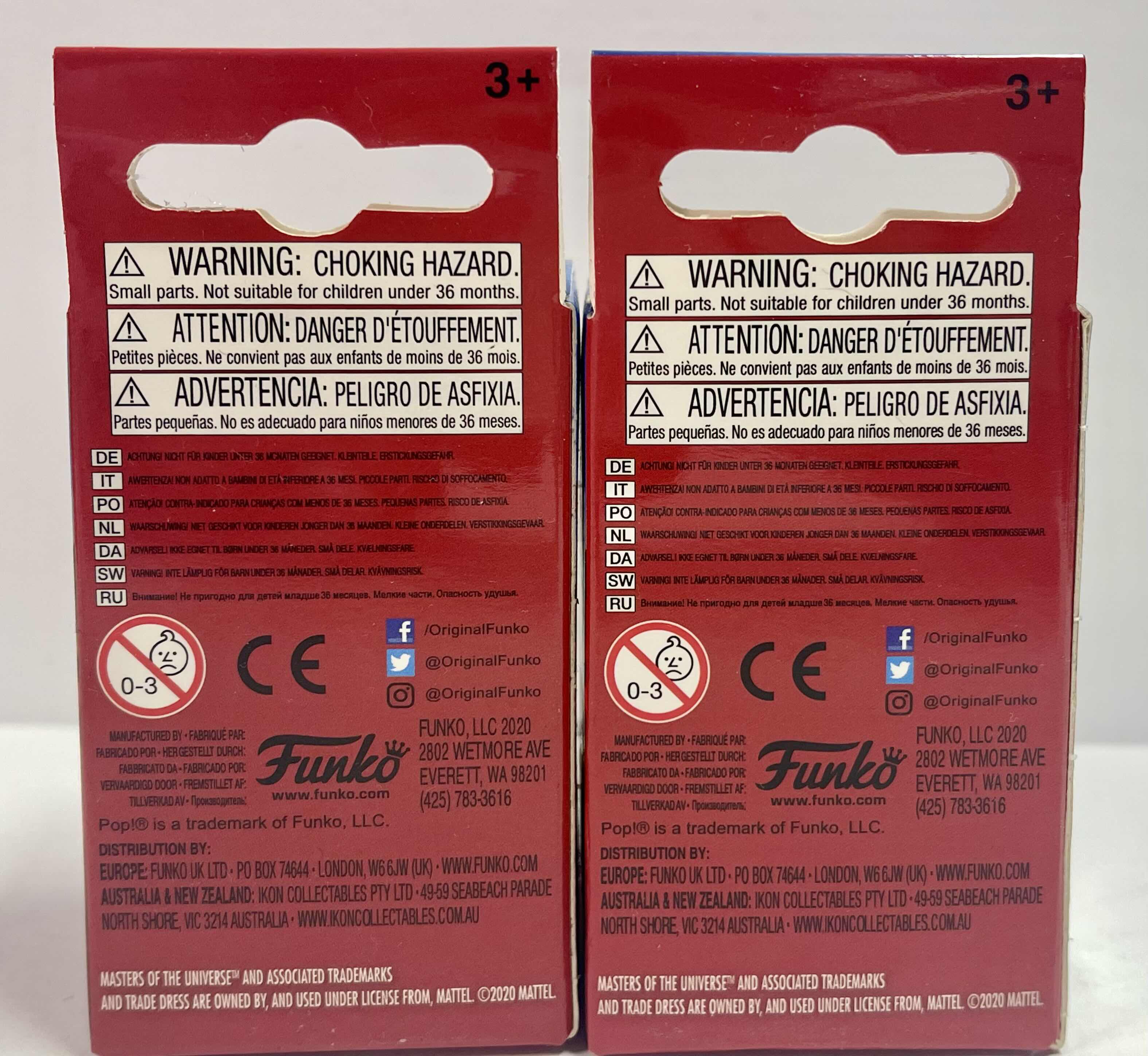 Photo 1 of NEW 3 POCKET POP KEYCHAINS “MASTERS OF THE UNIVERSE “ - HE-MAN & TERROR CLAWS SKELETOR  - TOTAL RETAIL PRICE $ 22.00