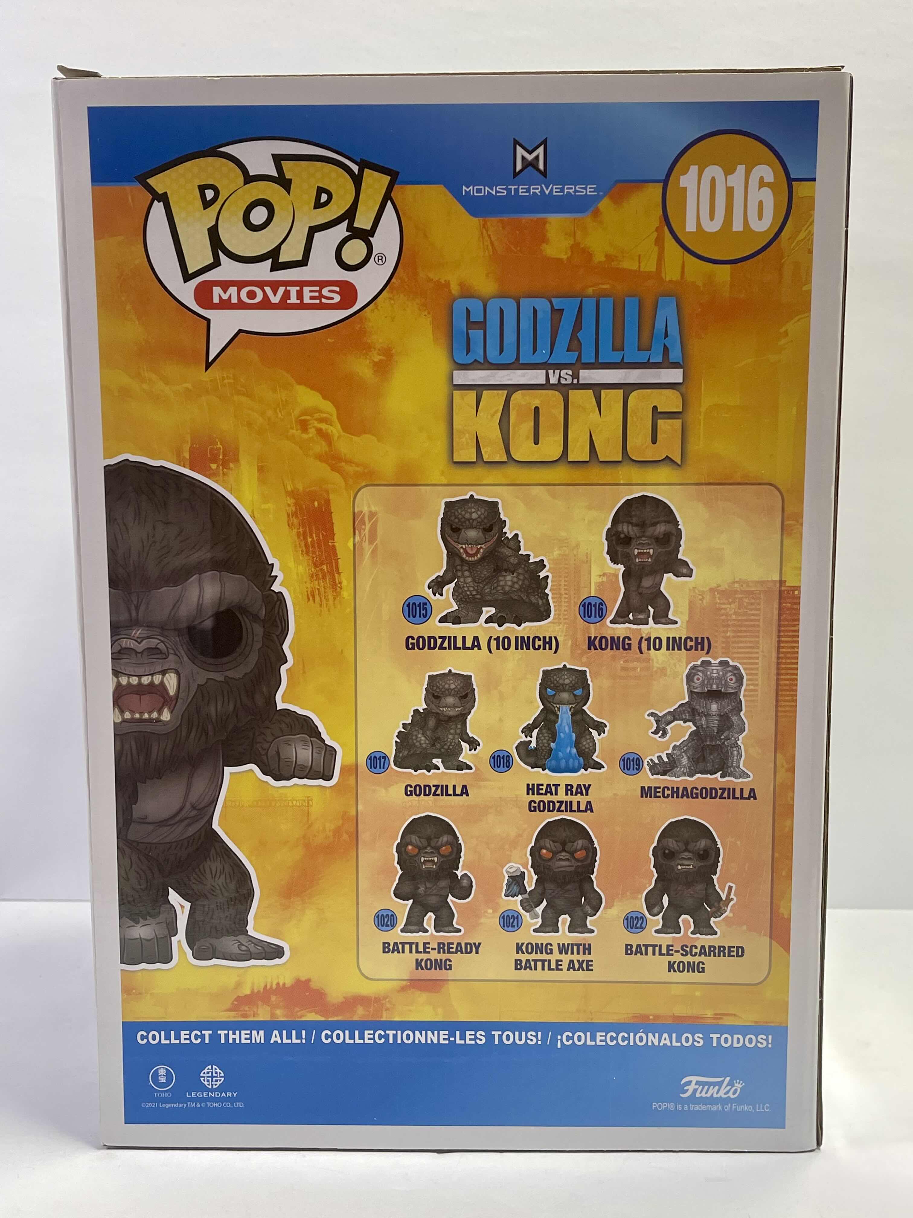 View 2 of NIB FUNKO POP! MOVIE SERIES JUMBO “GODZILLA VS. KONG” - RETAIL PRICE $65.00