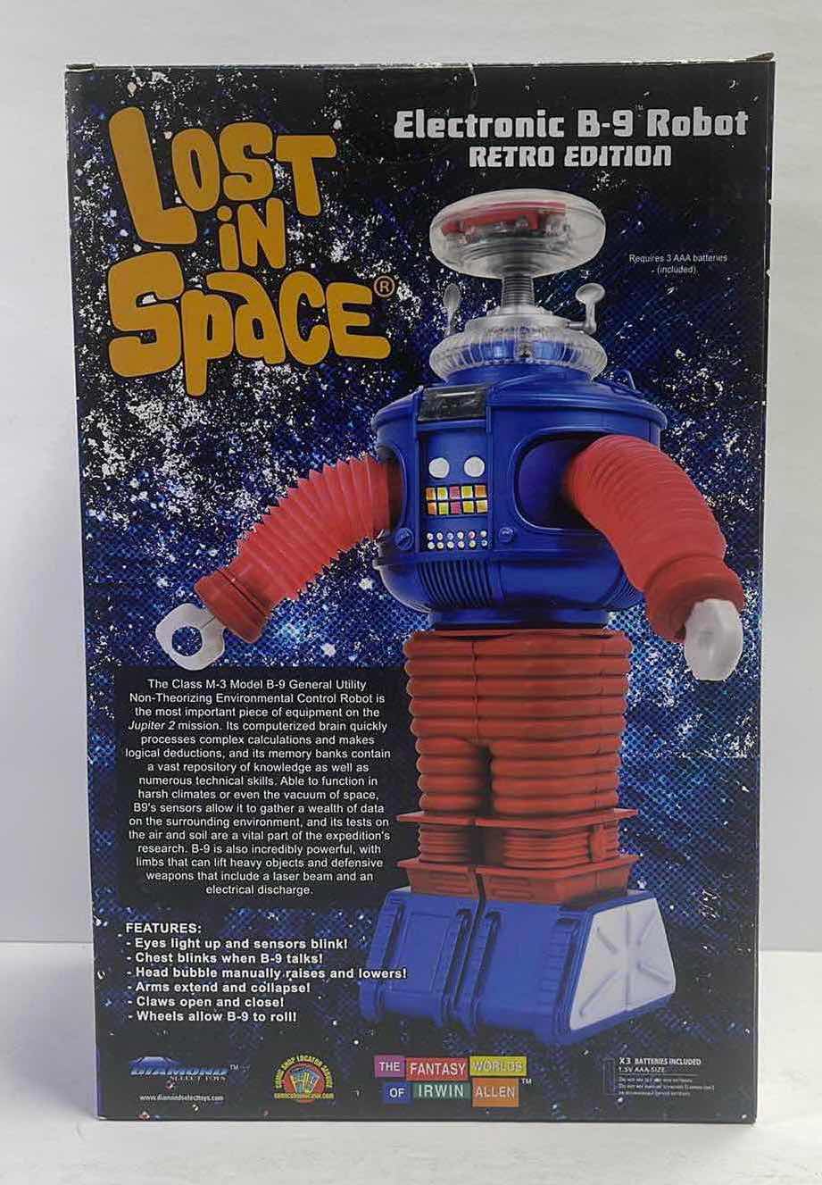 Photo 1 of NIB LOST IN SPACE ELECTRONIC B-9 ROBOT RETRO EDITION - RETAIL PRICE $60.00