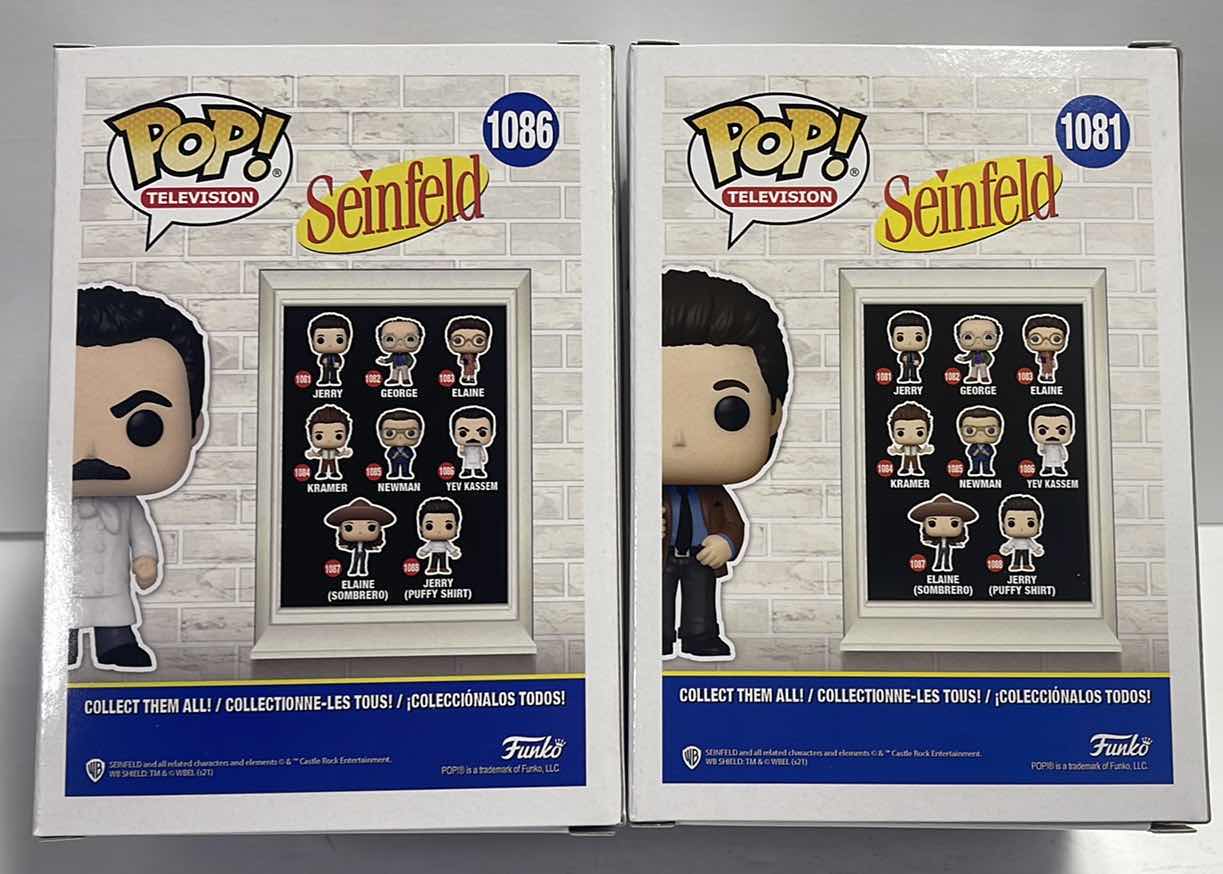 Photo 1 of NIB FUNKO POP! TELEVISION SERIES SEINFELD “JERRY & YEV KASSEM”-TOTAL RETAIL PRICE $29.00