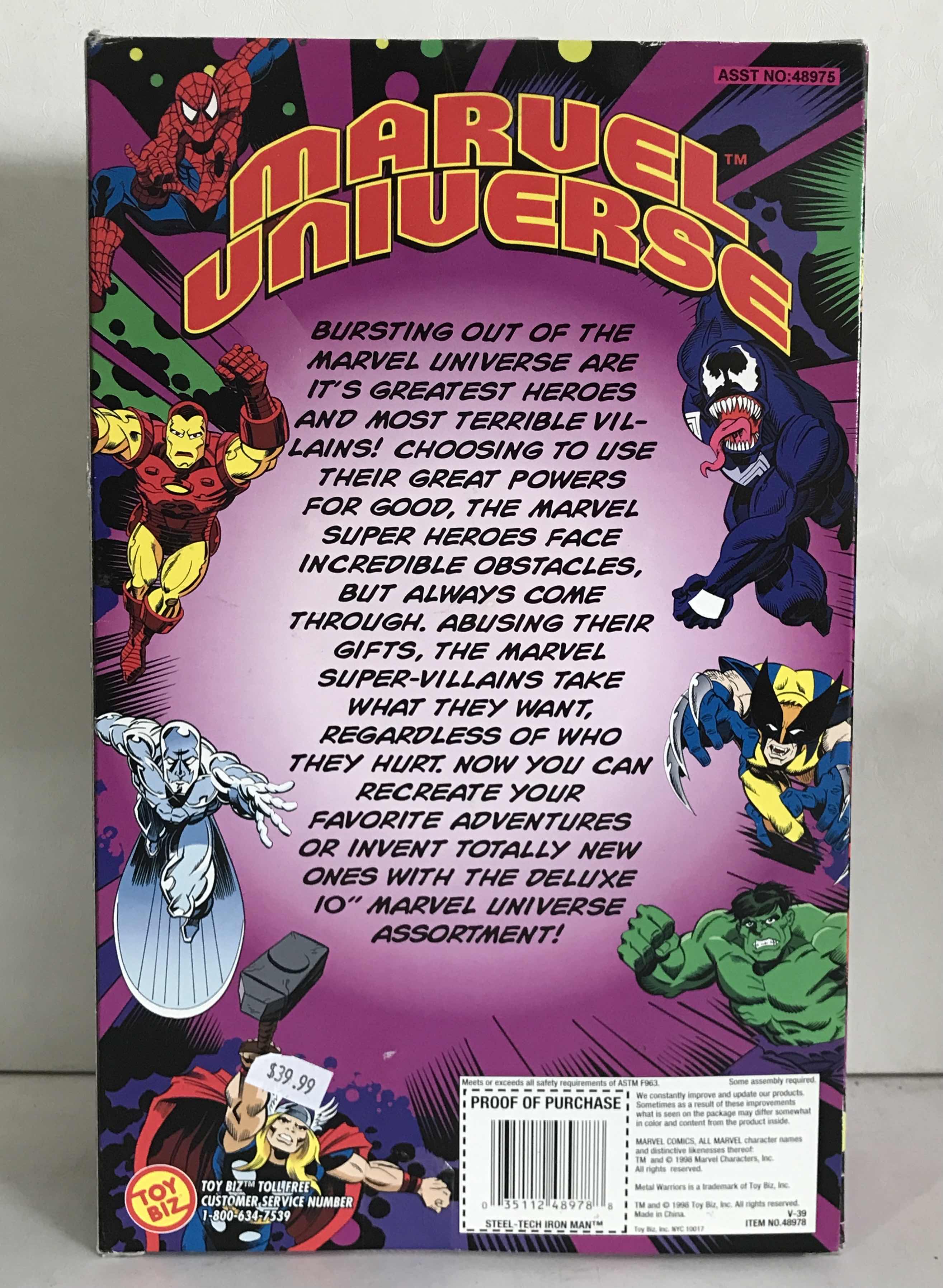 Photo 1 of NIB MARVEL UNIVERSE 10” IRON MAN METAL WARRIORS- RETAIL PRICE $39.99