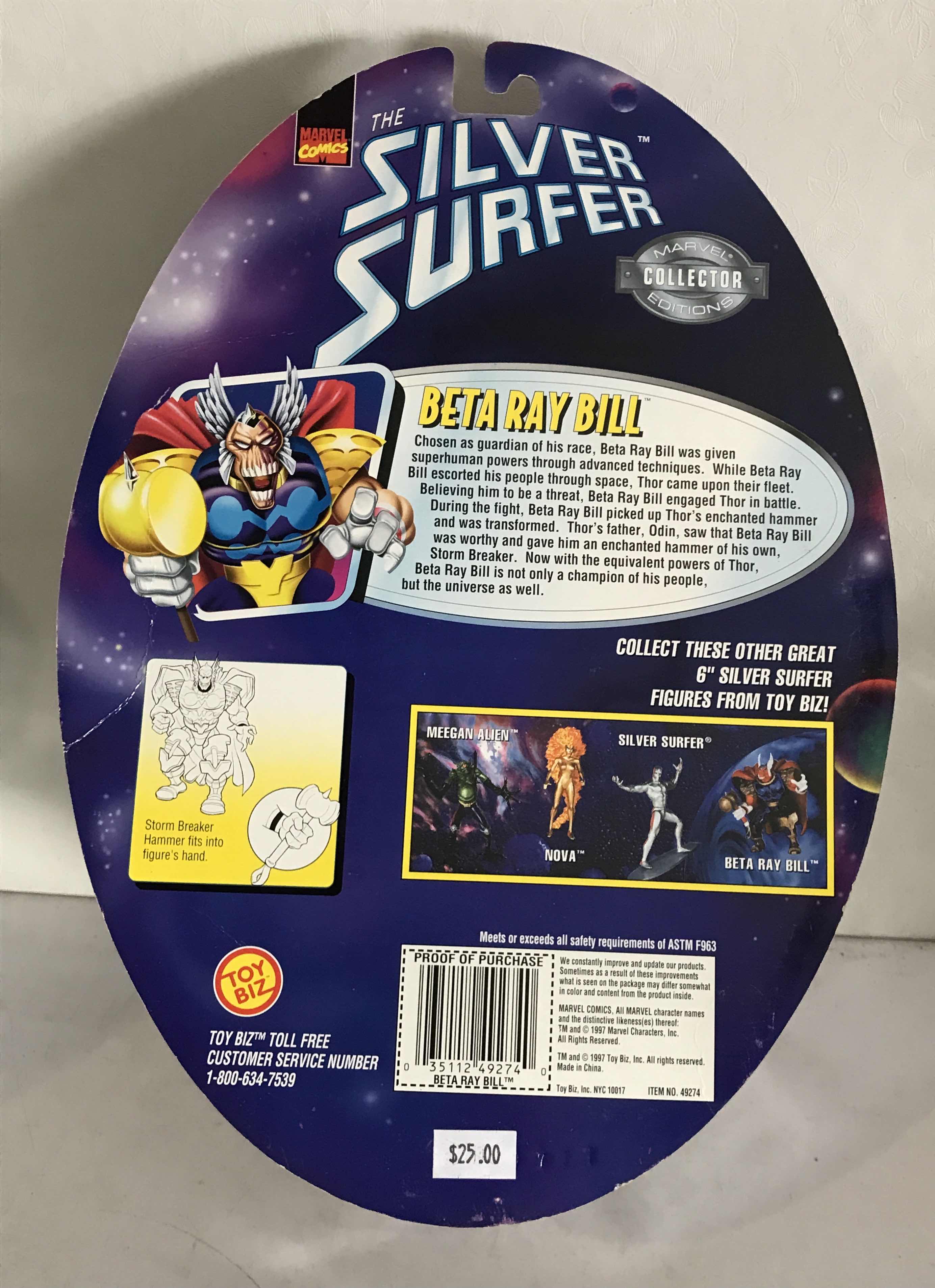Photo 1 of NIB SILVER SURFER 30th ANNIVERSARY SERIES “BETA RAY BILL” - RETAIL PRICE $40.00